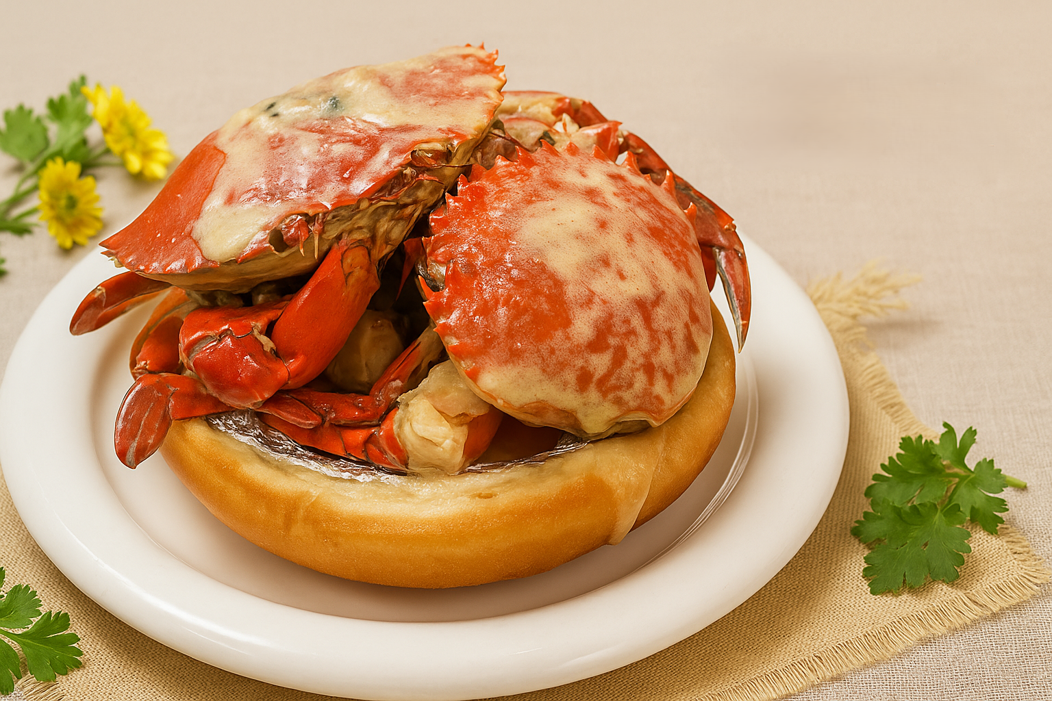 蒙古包料理批发 · 奶油蟹海鲜料理配套 · Malaysia 冷冻食品供应商